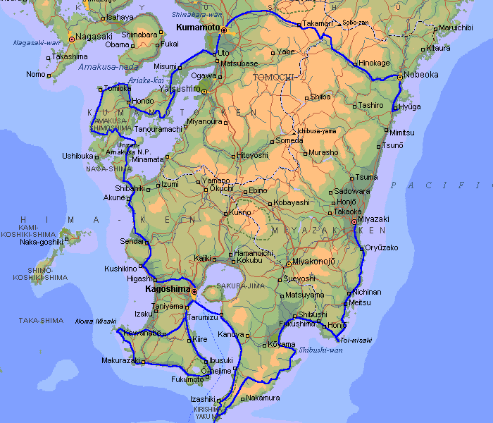 Kyushu 2001 Map